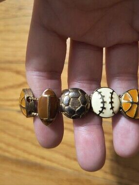 🔥BOGO Free🔥 Vintage Sports Charm Bracelet Costume Jewelry